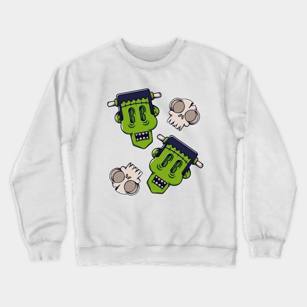 Frankenstein Monster, Frankly Funny Gifts, Halloween frankenstein Gift Crewneck Sweatshirt by NooHringShop